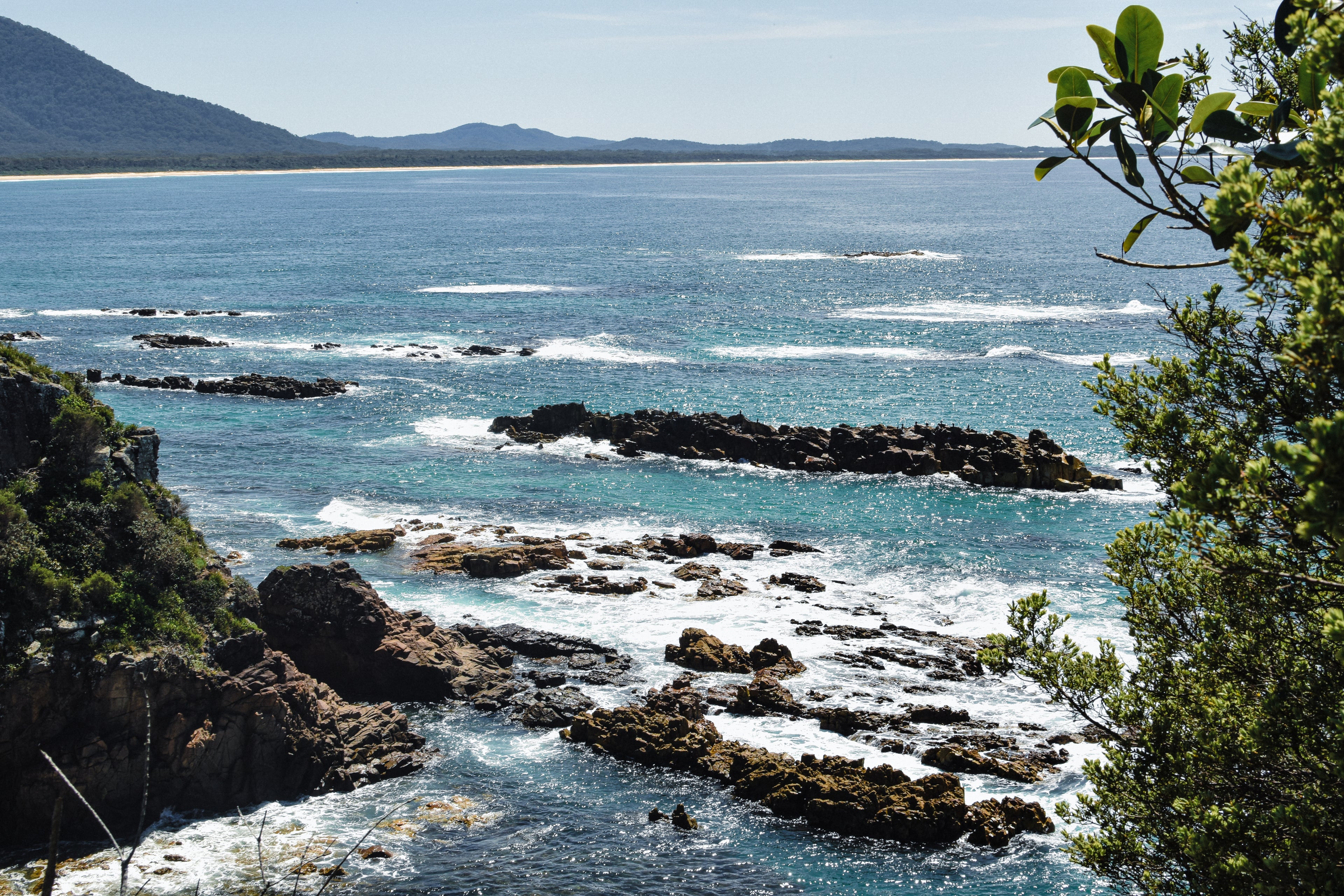 Turquoise Breakers Art Print